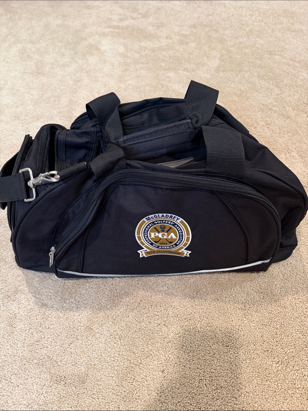 Black Canvas Men’s Duffel Bag with PGA  Logo